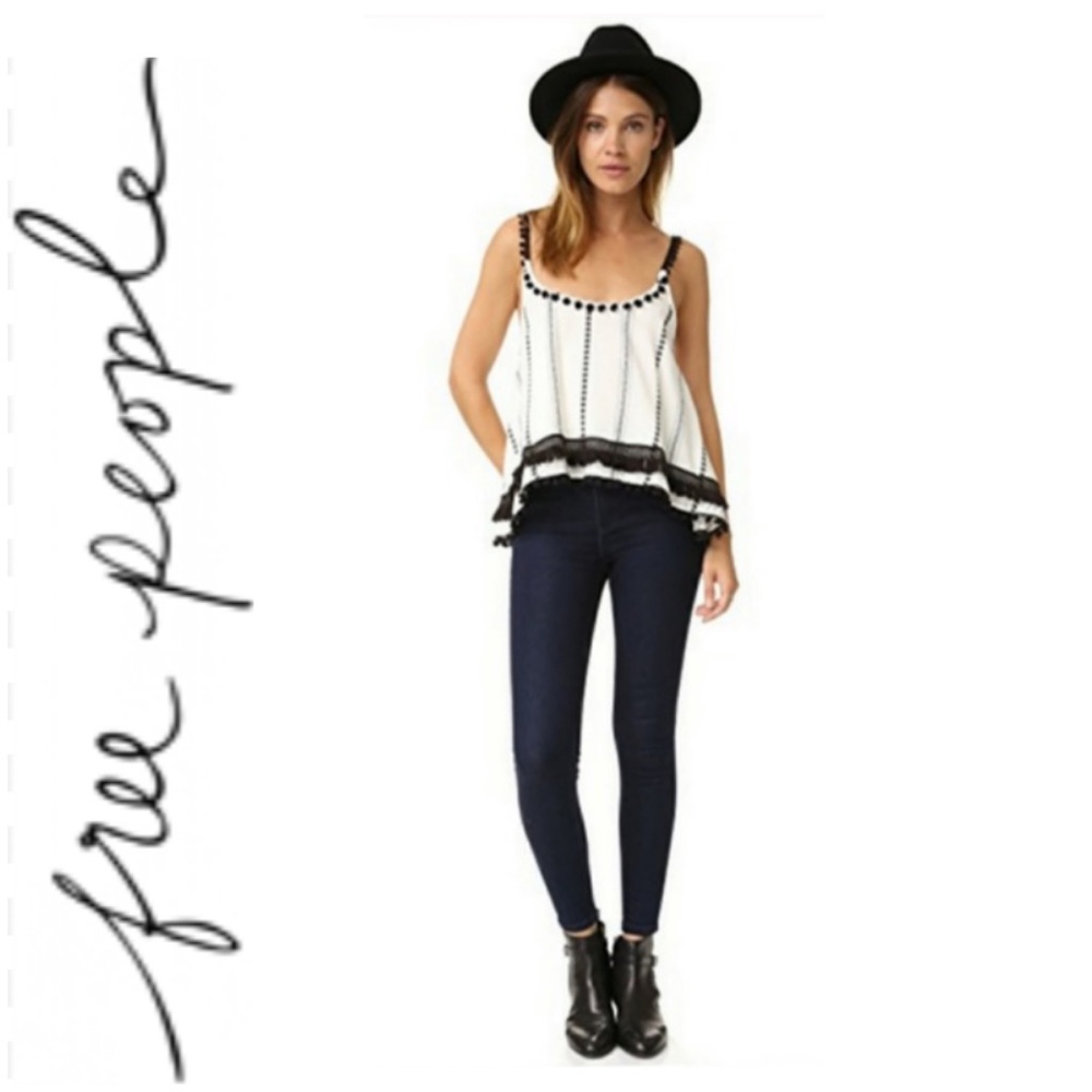 Free People Straight Leg Crop Jeans